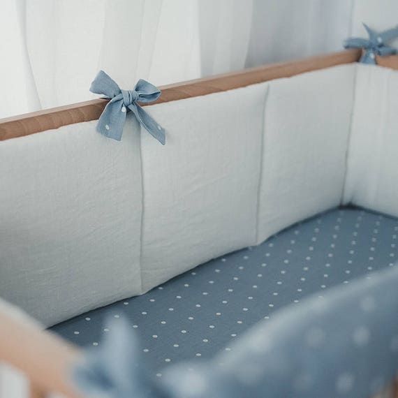 linen cot bumper