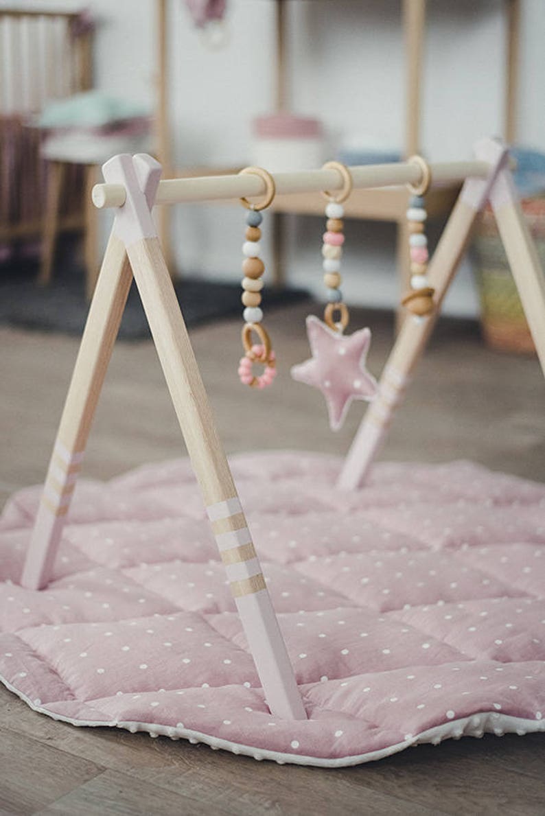 High Quality Wooden baby play gym stylish nursery baby wooden gym stand baby activity gym