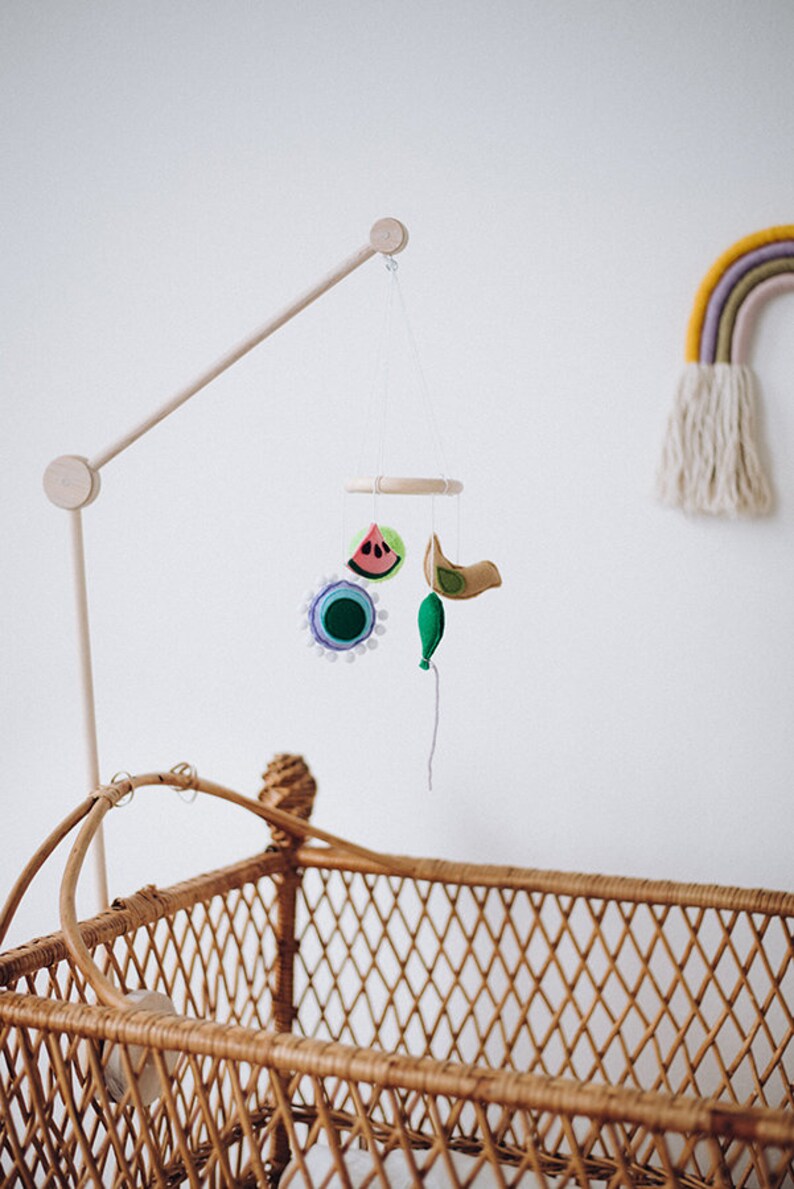 Natural Mobile Arm Wooden Mobile Hanger Baby Crib Mobile Etsy