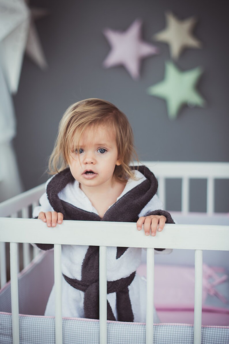 Childrens Robes Star Lounge Robe Toddler Bathrobe Terry Etsy