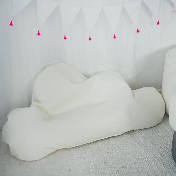 White Leather Cloud Bean Bag Chair Toddler Nursery Floor Etsy