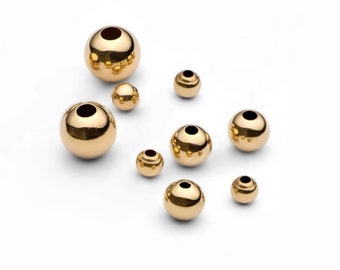 9ct YELLOW GOLD 4mm HOLLOW FLAT BEAD with central through hole JEWELLERY MAKING