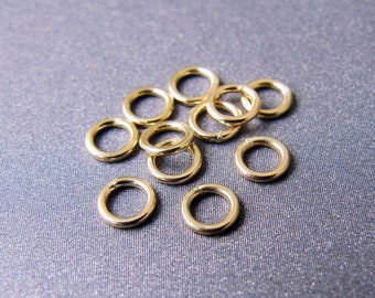 18k Gold Jump Ring • Open / Closed • 3mm 4mm 5mm 6mm 7mm • 18 Carat Solid Yellow Gold Rings • Charm pendant bail connector • Component