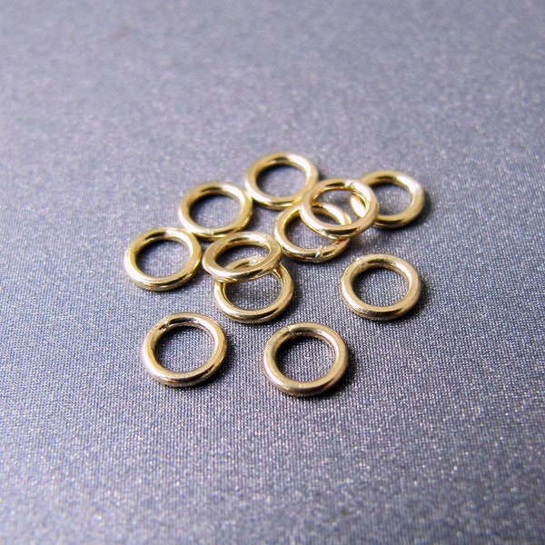 18k Gold Jump Ring • Open / Closed • 3mm 4mm 5mm 6mm 7mm • 18 Carat Solid Yellow Gold Rings • Charm pendant bail connector • Component