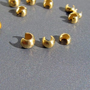 14k guldkrymppärlskydd • 2x3,50 mm 2,50x3,50 mm 3 x 4 mm • Massivt 14 karats guld • Rik varm gul färg • Tullfri leverans till USA