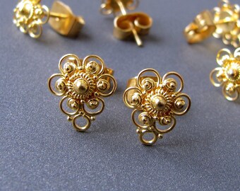 10pc Brass Pendants Real Gold Plated Oval 20x12mm Craft Jewelry For Necklace
