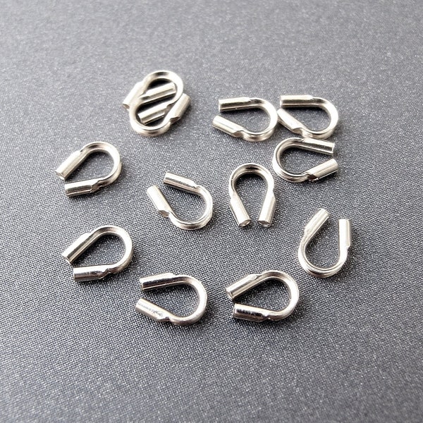 Silver Wire Guard • 0.8mm Holes • Sterling Silver 925 • Cord Thread Silk Protector Thimble • Stringing Jewellery Findings Supplies