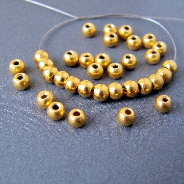 18k Gold Nugget Spacer Beads • 3x2.40mm • 0.70-1mm Uneven Holes • Very Small yet Sturdy • Irregular Round Rondelles • Solid 18 Carat Gold