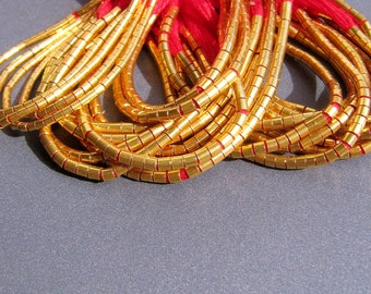 18k Gold Crimp Bead • 1.5x1.5mm 2x1.5mm 2x2mm • Solid 18 Carat Yellow Gold Tube Beads • Tariff Free Delivery to USA