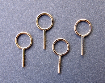 Gold Filled Bail • 6mm Ring Outer Diameter • 4.60mm Inner • 0.80mm 20ga Post  • For Half Drilled Beads Briolettes Drop Pearl Pendant Charm