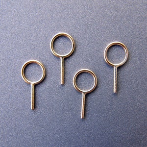 Gold Filled Anhänger • 6 mm Ring Außendurchmesser • 4.60 mm Innen • 0.80 mm 20ga Pfosten • Für halb gebohrte Perlen Brioletten Tropfen Perle Anhänger Charm