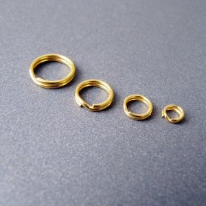 18k Gold Split Ring • 3.5mm 5mm 6.5mm 8mm • Solid 18 Carat Gold • Link Connector Component