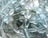 Moss aquamarine ovals 5.75-8mm AAA micro faceted FANTASTIC Natural gemstone Moss green Aqua blue gray grey Personal Favourite