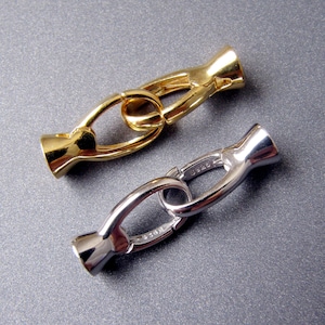 大人気新品セール ブ Sterling Vermeil Gold Rose / Yellow • 30x8mm • Clasp Silver アクセサリー