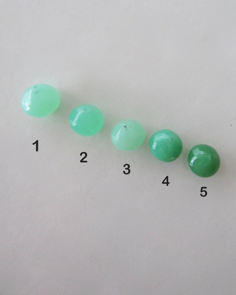 Chrysoprase half drilled onion briolettes SINGLE stone pendant AAA gem MINT green apple natural micro faceted acorn inverted drop dangle