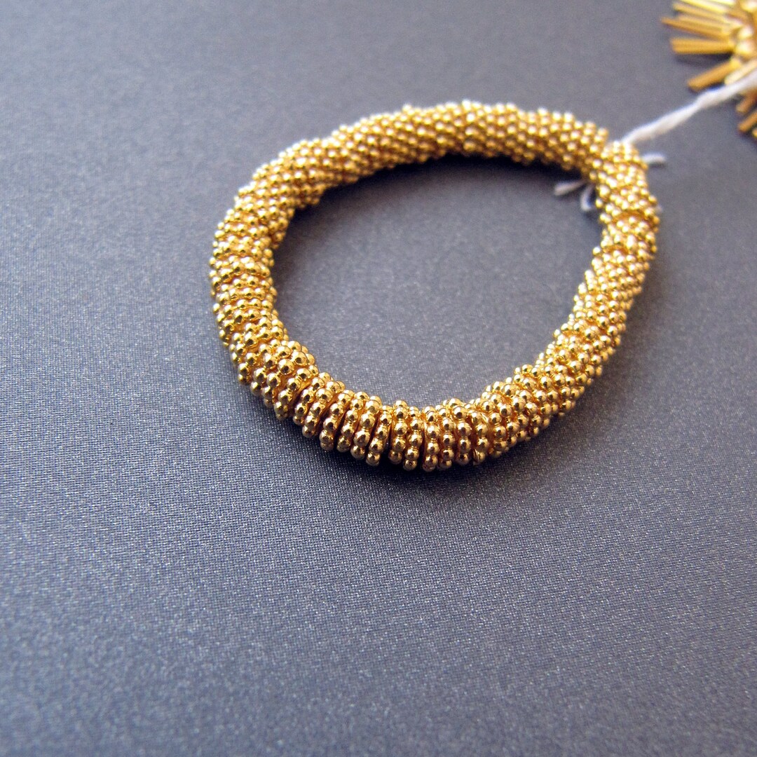 18k Gold Daisy Spacer Bead 3.25x0.70mm Heavy Weight Rondelle Beads