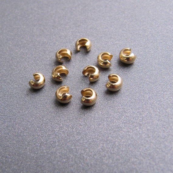 Gold Filled Crimp Bead Cover 3mm 
