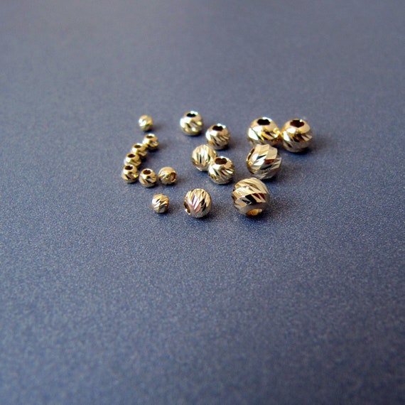 300 Perline Dorate 3mm - Placcate Oro 14kt Per Gioielli Fai Da Te