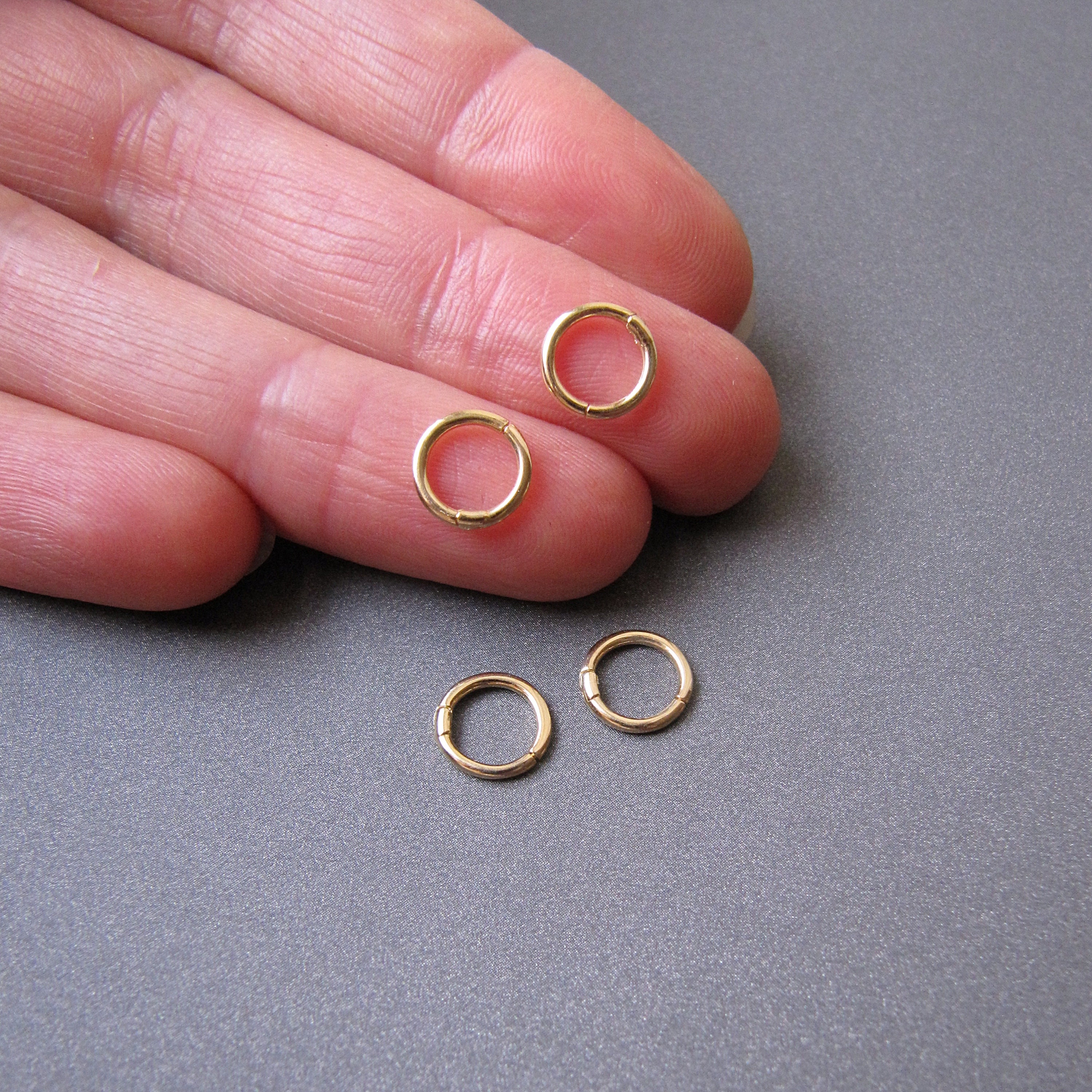 14k Gold Charm Holder Yellow / Rose / White 8mm / 10mm Etsy