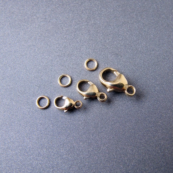 14k / 18k Gold Clasp With Extra 4mm Ring 7.8mm / 9.1mm / - Etsy