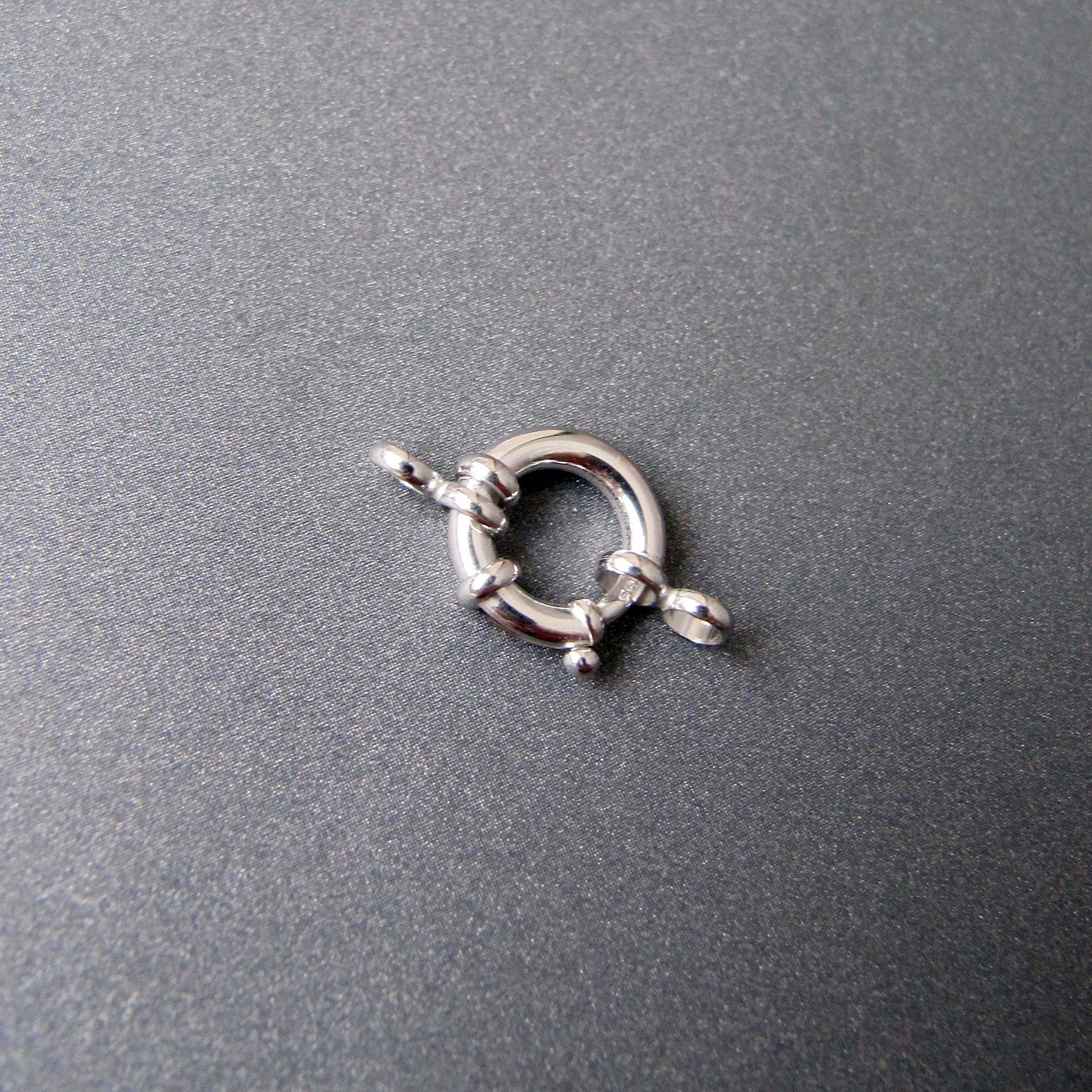 Fermoirs Bouée Anneau Ressort 14mm - Argent 925/1000 - Réf AM14 - Pour Bijoux