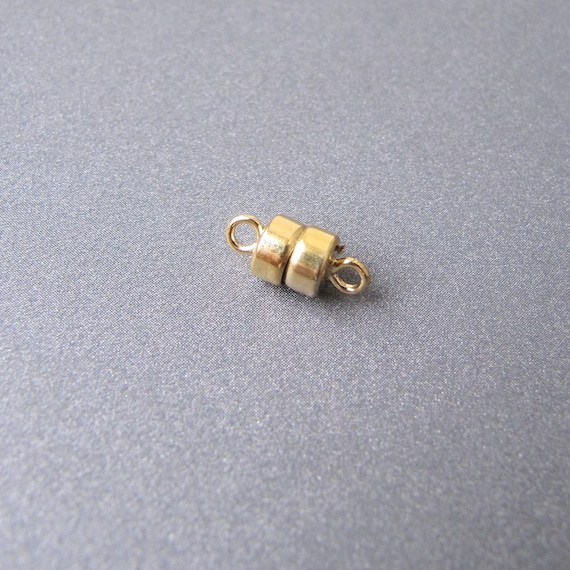 14k Gold Magnetic Clasp • 4.4mm Diameter • 10mm Total Length • 2.75mm Closed Rings • Solid 14 Carat Gold • Secure Magnet