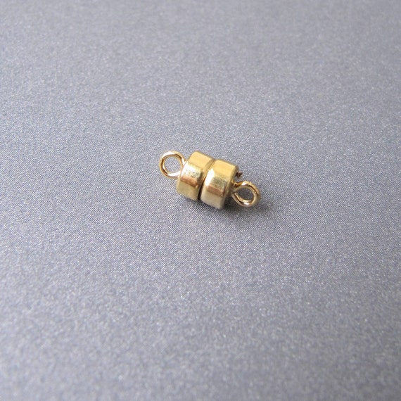 Gold Filled Magnetic Clasp • 4.4mm Diameter • 10mm Total Length • 2.75mm Closed Rings • Rondelle Shape • Very Strong