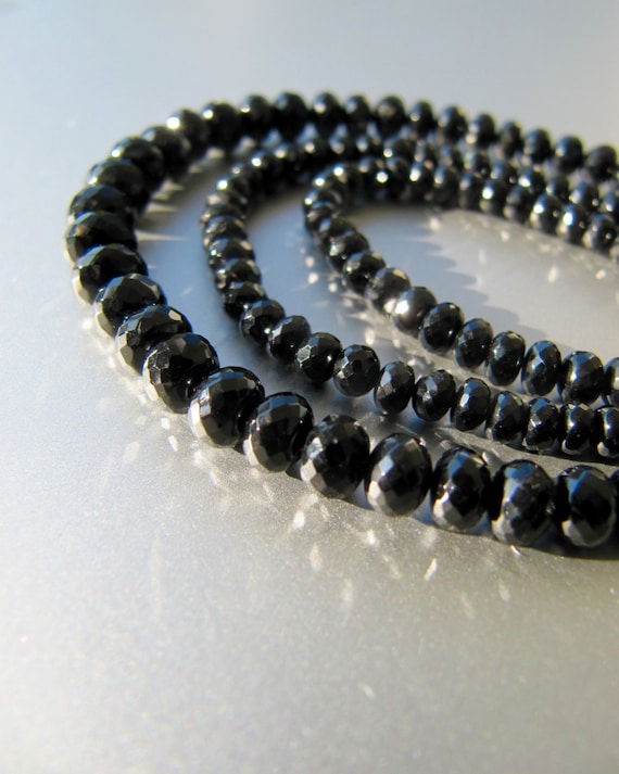 Black Spinel Rondelles 3-4-5mm Choose Size AAA Micro - Etsy