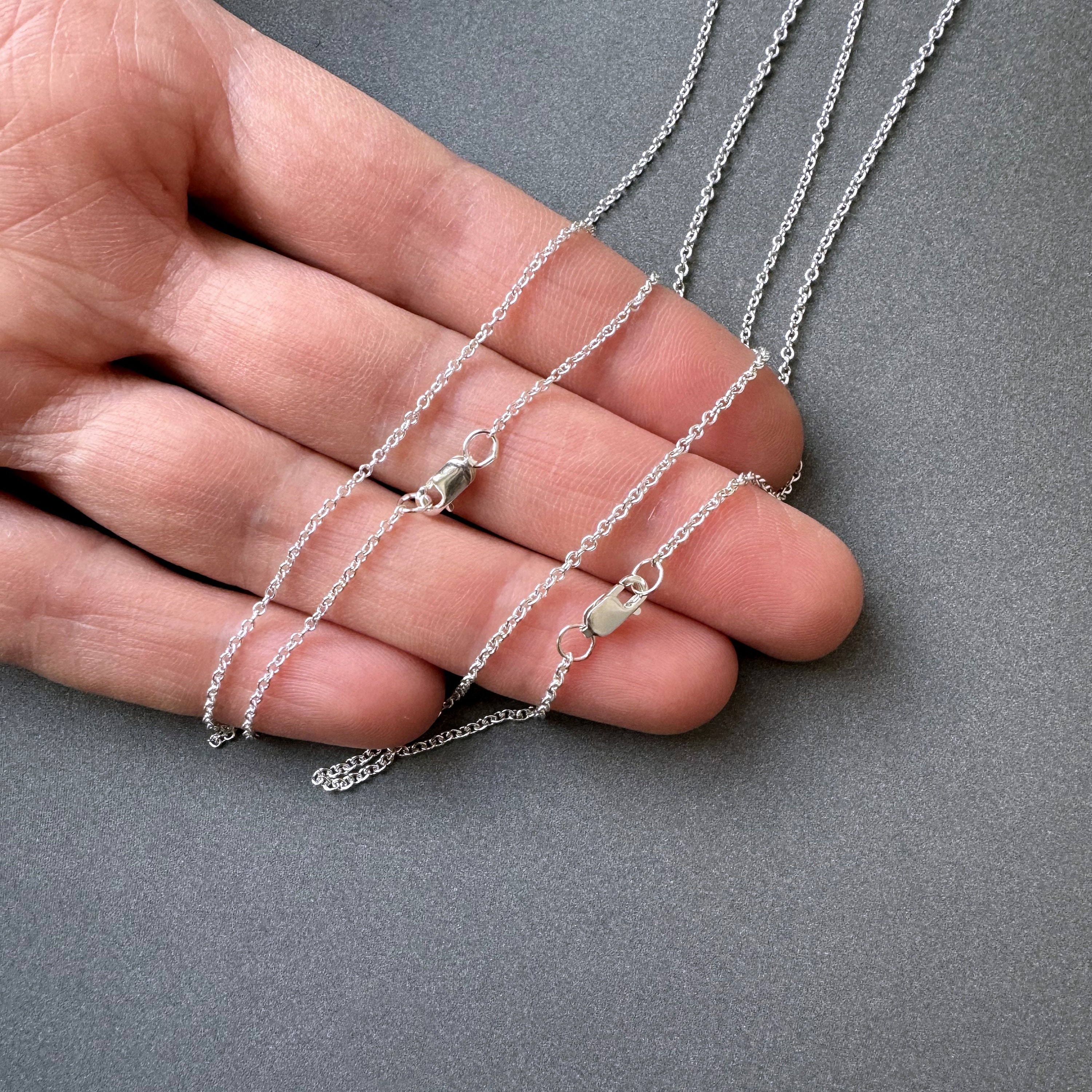 『SA NECKLACE SILVER』 1.8mm Rope Chain Necklace in Sterling Silver - 18