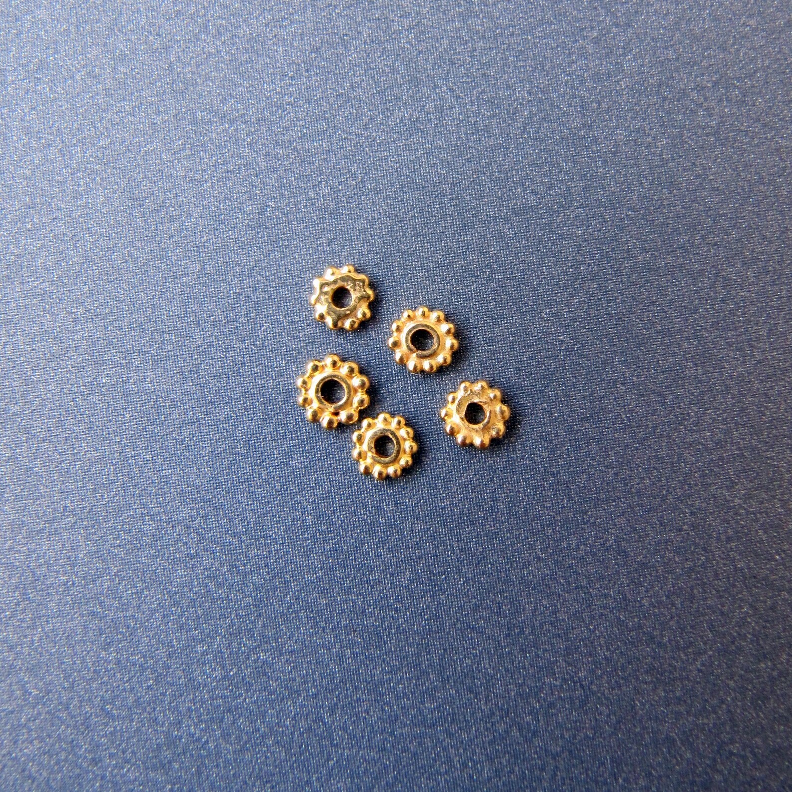 18k gold spacer beads 3.25x0.70mm daisy spacers Heavy Etsy
