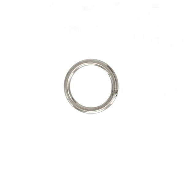 Silver Closed Jump Ring • 10x1.2mm • Sterling Silver 925 • Robust Big Ring