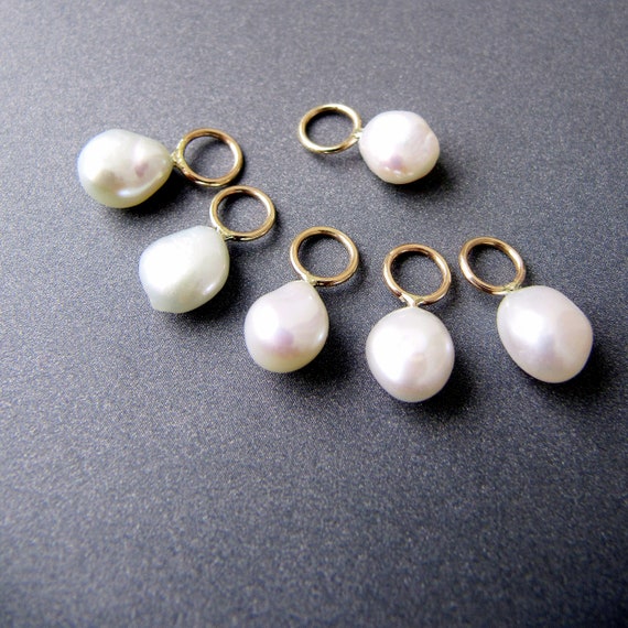 White Baroque Cultured Freshwater Pearl Earrings Sterling Silver Dangle 13x17mm Pearls White Baroque Cultured Freshwater Pearl Earrings Sterling Silver Dangle 13x17mm Pearls