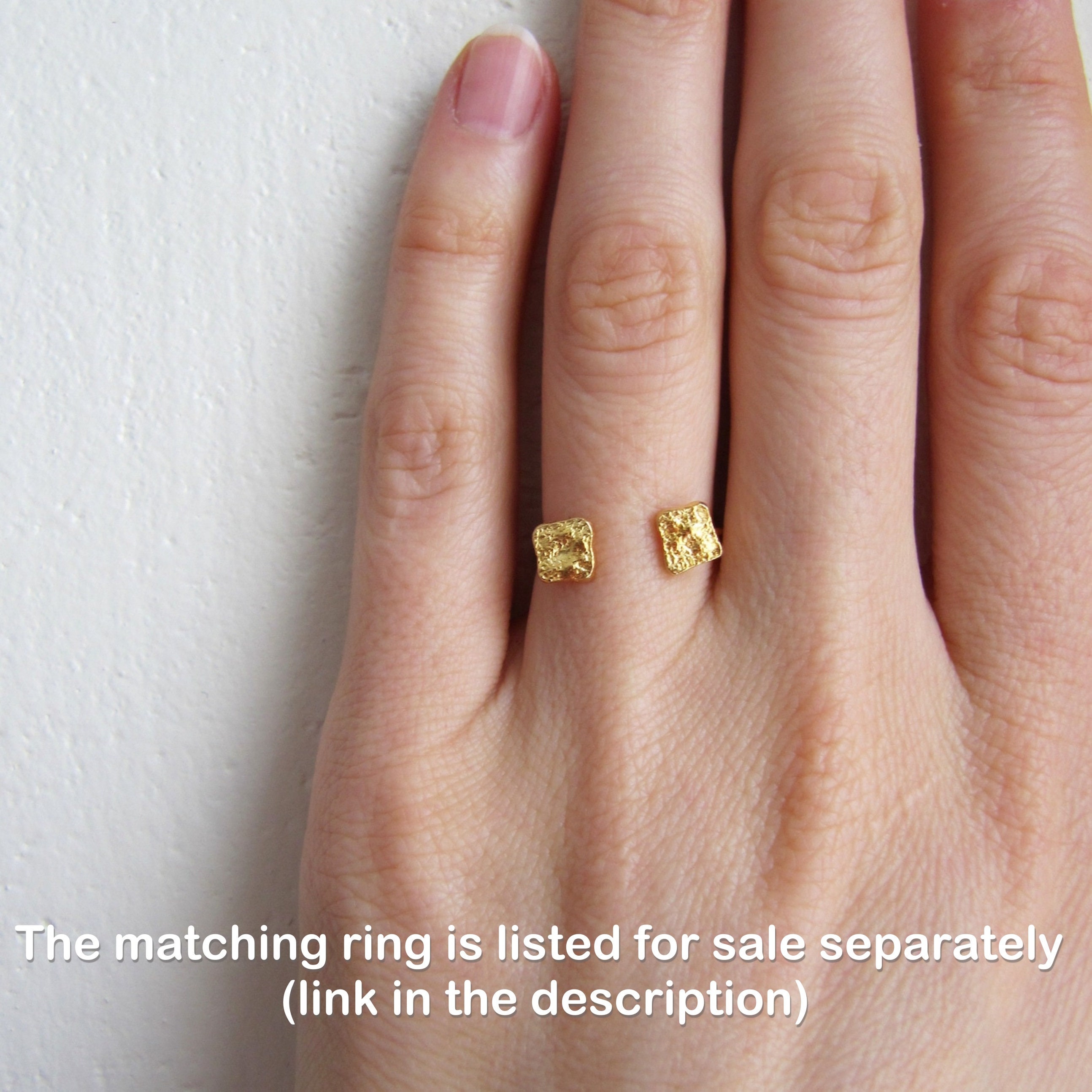 Nugget earrings shop 18k
