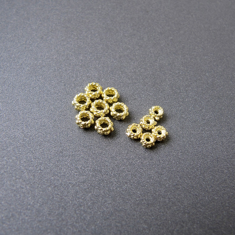 14k Gold Spacer Beads 3.5x2/4x2.20/5x2.2mm Solid 14 Carat - Etsy