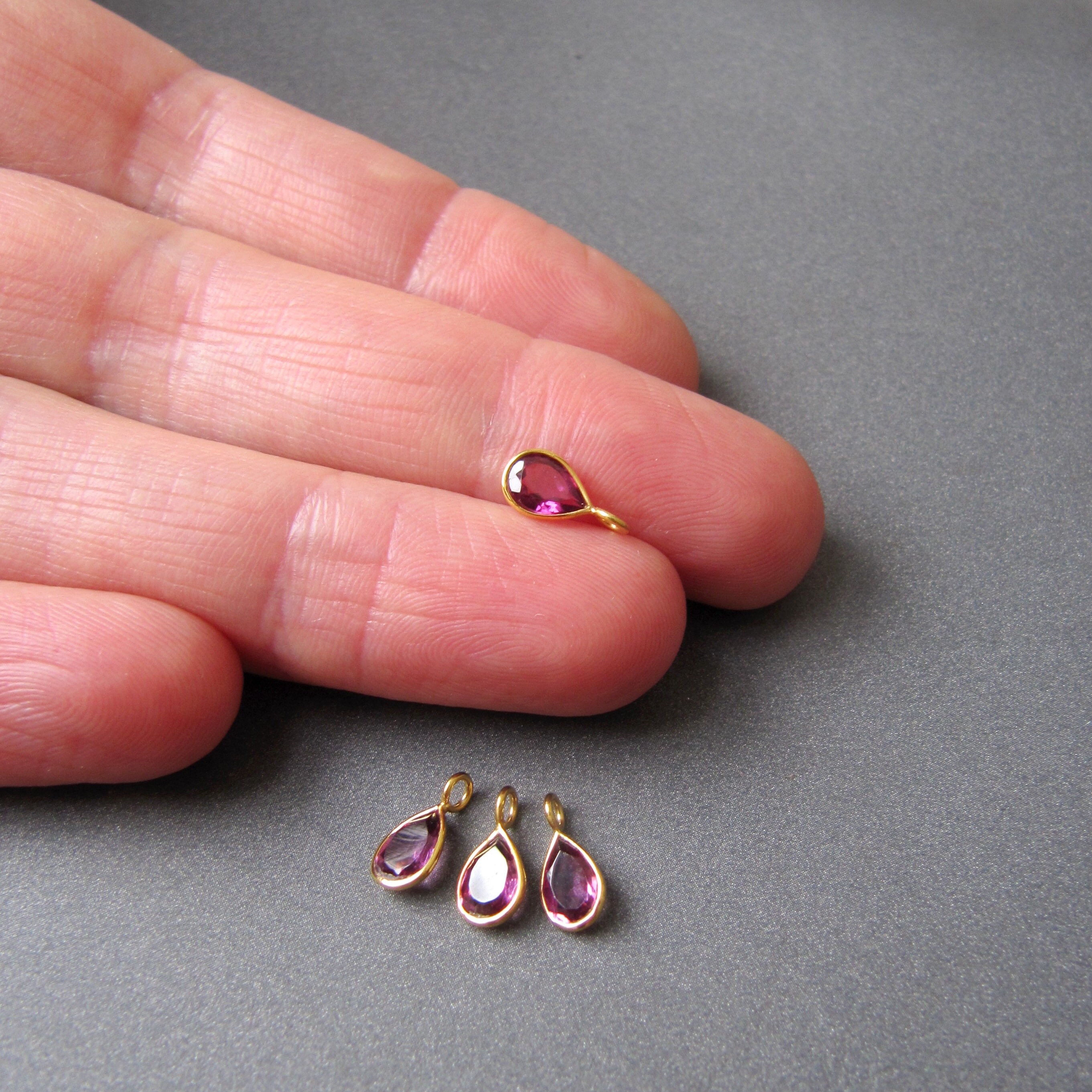 18金　水晶　チャーム 18金 水晶 チャーム