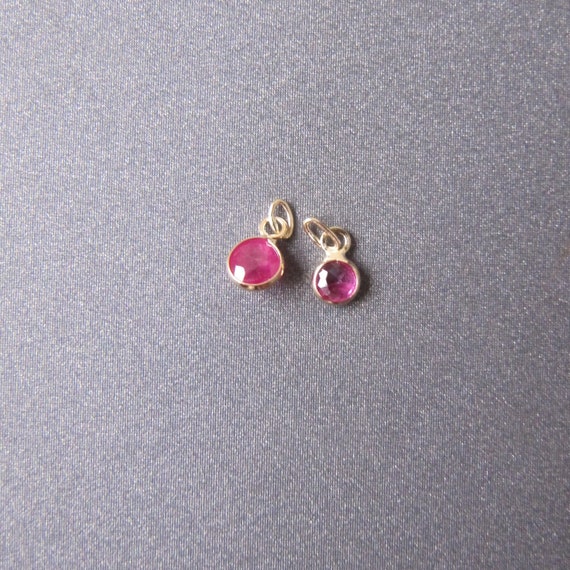Ruby 14k Gold Charm 2.50 / 3 / 3.50mm 