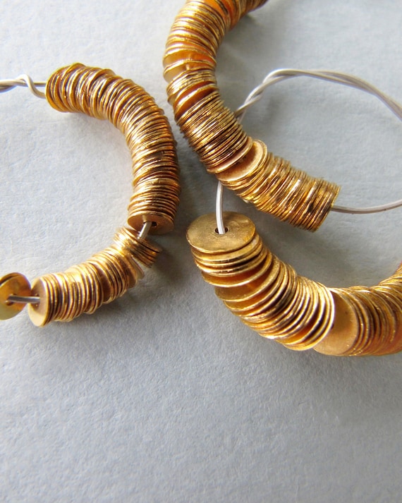 0.22mm 18k Gold Flat Disc Beads 3456mm 0.90mm Hole Etsy