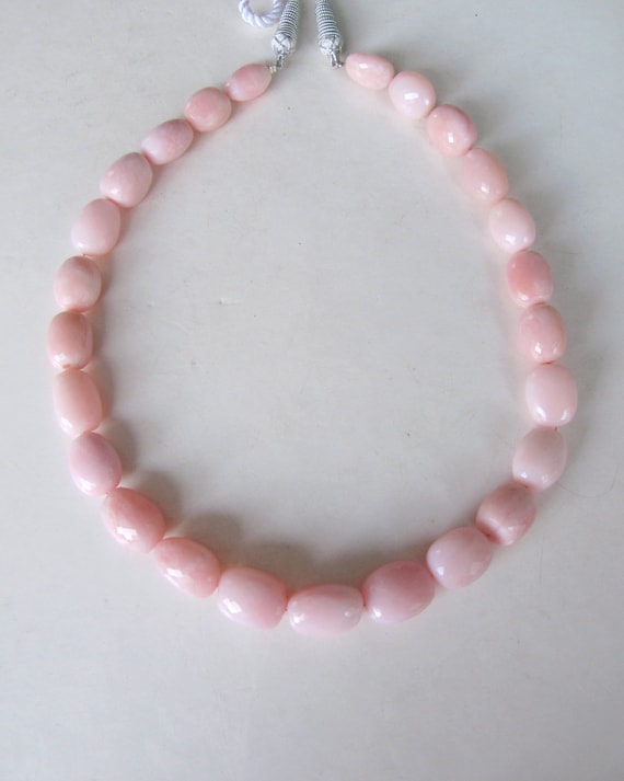 9-14mm, Natural peruvian pink opal briolette faceted nuggets full 8 inch bead strand AAA 16pcs