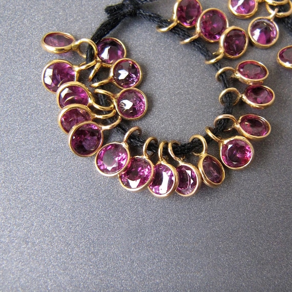 STONE BEAD RING 4 MM W/STAR GRAPE STONE BEAD RING 4 MM W/STAR GRAPE