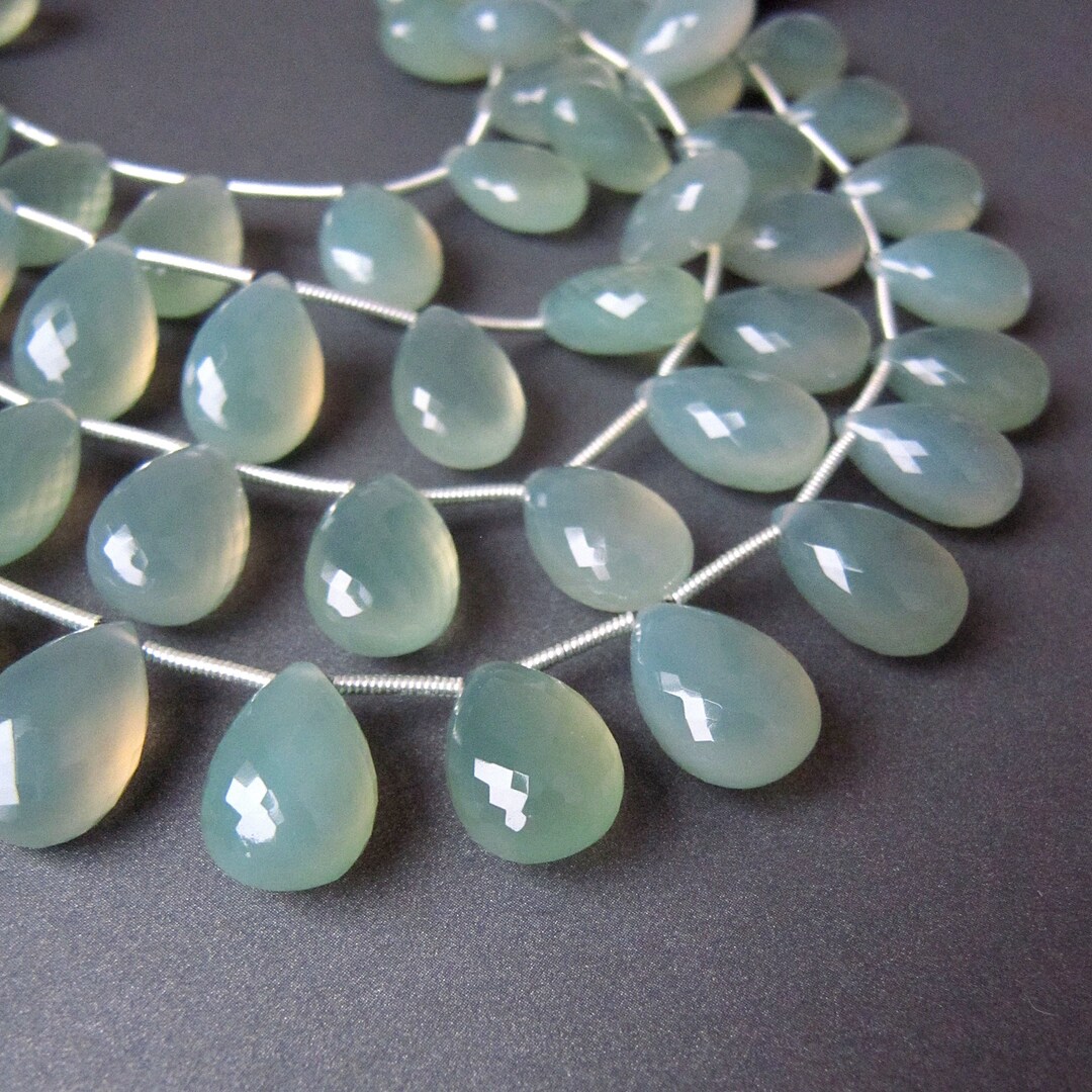 Gemstone Faceted Pear Briolette 7x10mm Beads Strand - Gemstone