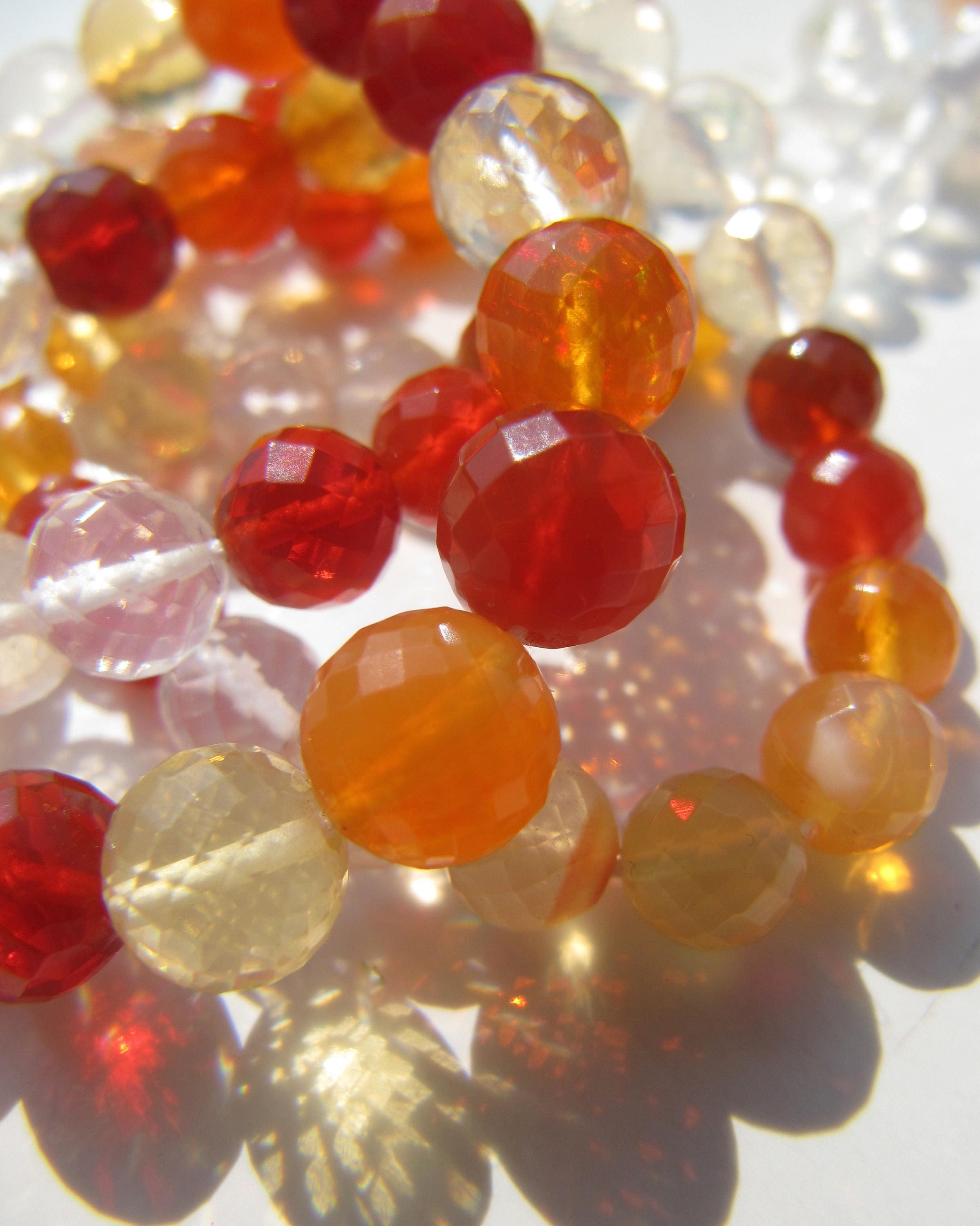 Remarkable 4.75 Carat Multi Color Natural Mexican Fire Opal