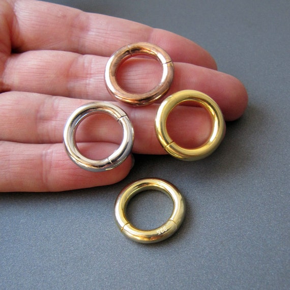 Silver Clasp 20mm Large Big Ring Polished Rhodium / Yellow / Rose Gold  Vermeil Connector Component Link Jewellery Making - Etsy