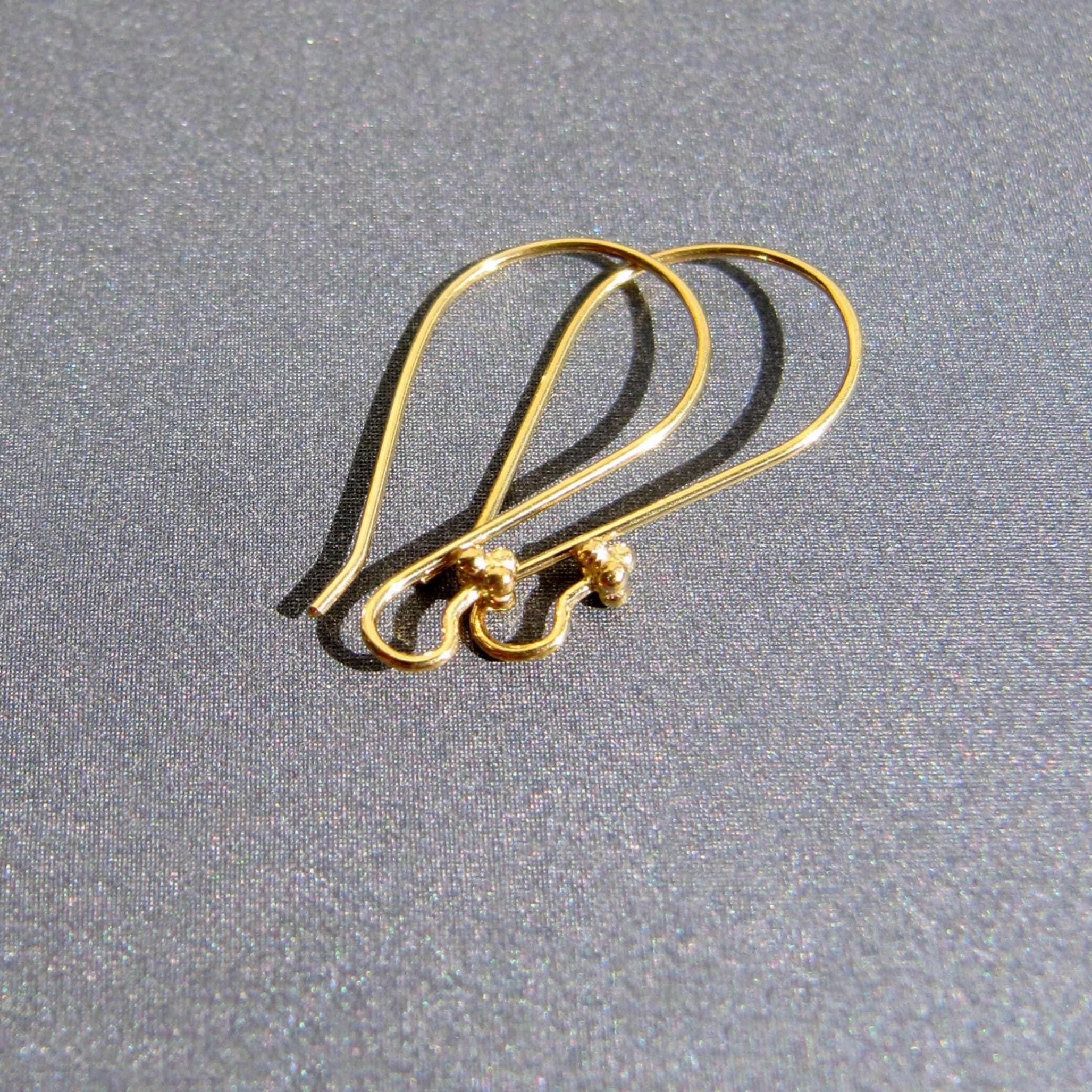 Gold Plated LEVERBACK Earrings, 17x9mm, Ear Wire Leverback