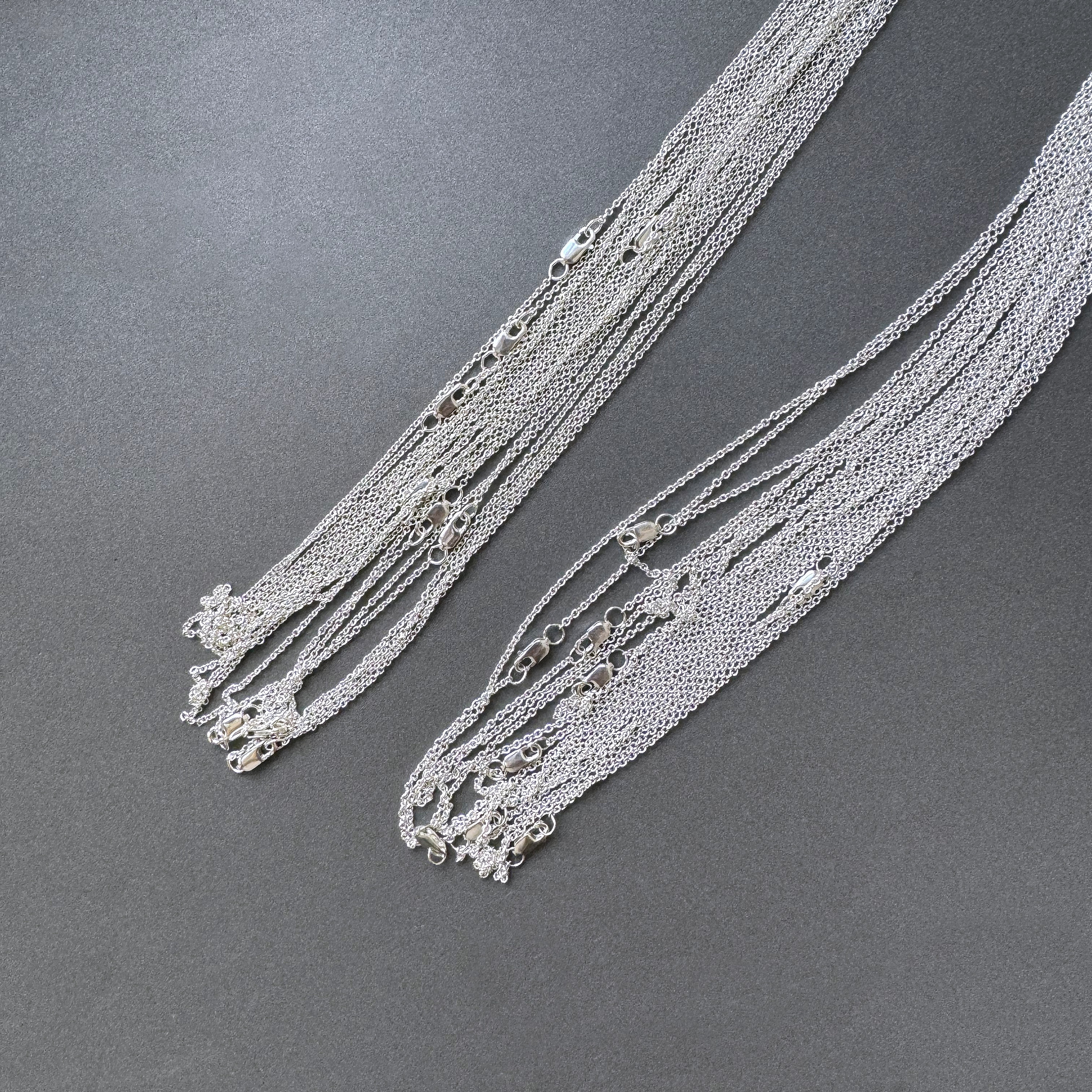 Argentium 960 Silver Cable Chain Necklace • 16 / 18 Inches • 1.2x2