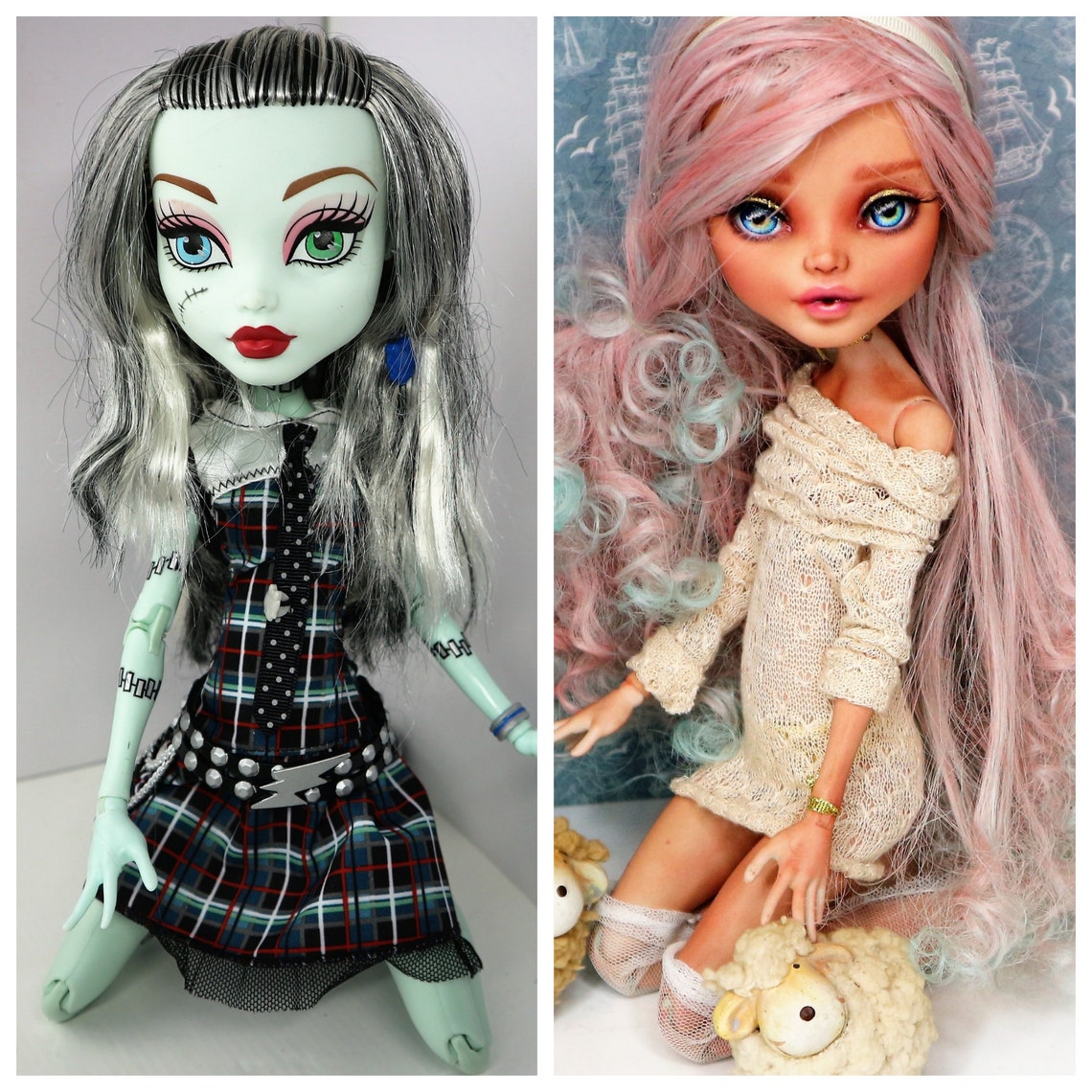 Big 17'' Monster High Repaint Doll / Unique OOAK Etsy