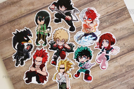 my hero academia stickers anime stickers etsy