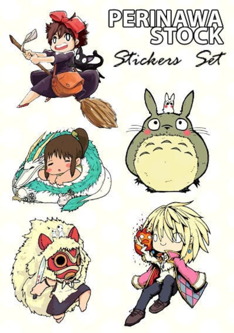 studio ghibli stickers anime stickers etsy