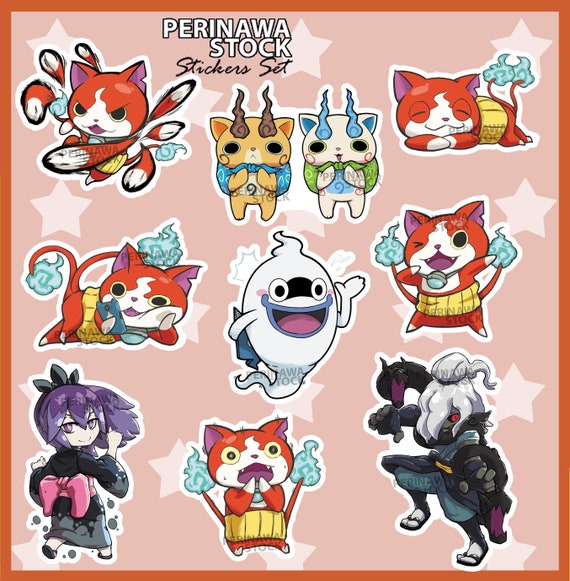 Yokai Watch Stickers Anime Stickers and Videogames Stickers Etsy