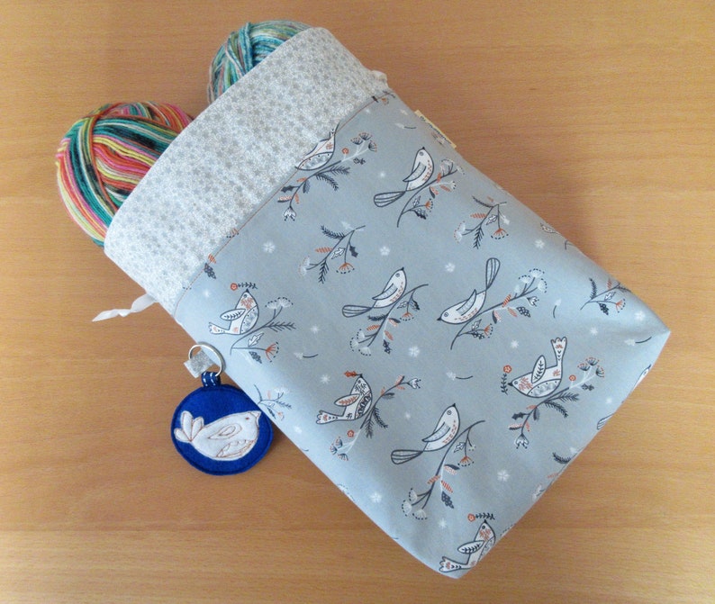 Medium Turtle Dove Sock SackProject Bag