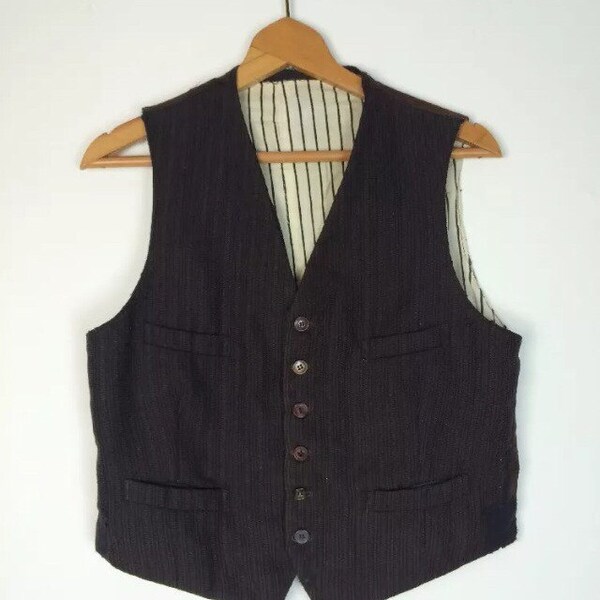 Vintage 1920s french chore waistcoat